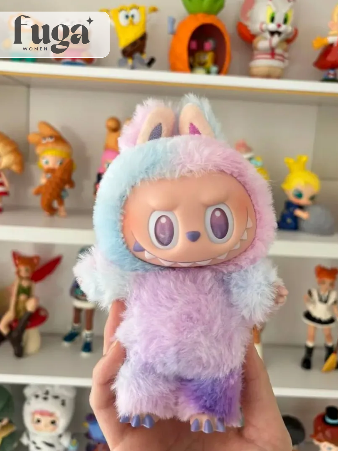 LABUBU! Игрушка-брелок Labubu, пушистый, 1 шт, случайный цвет