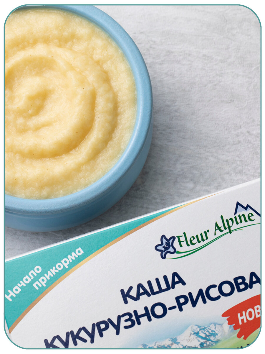 Каши Детские Каша безмолочная детская Fleur Alpine кукурузно-рисовая, с 5 месяцев, 175 гр
