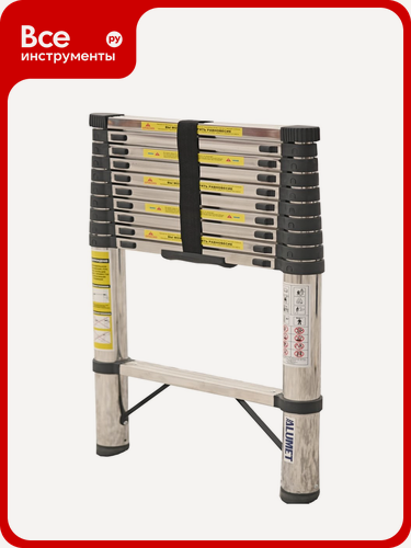 Изображение товара Лестница стальная телескопическая Алюмет 1х11 ступеней. Серия ST 3.2