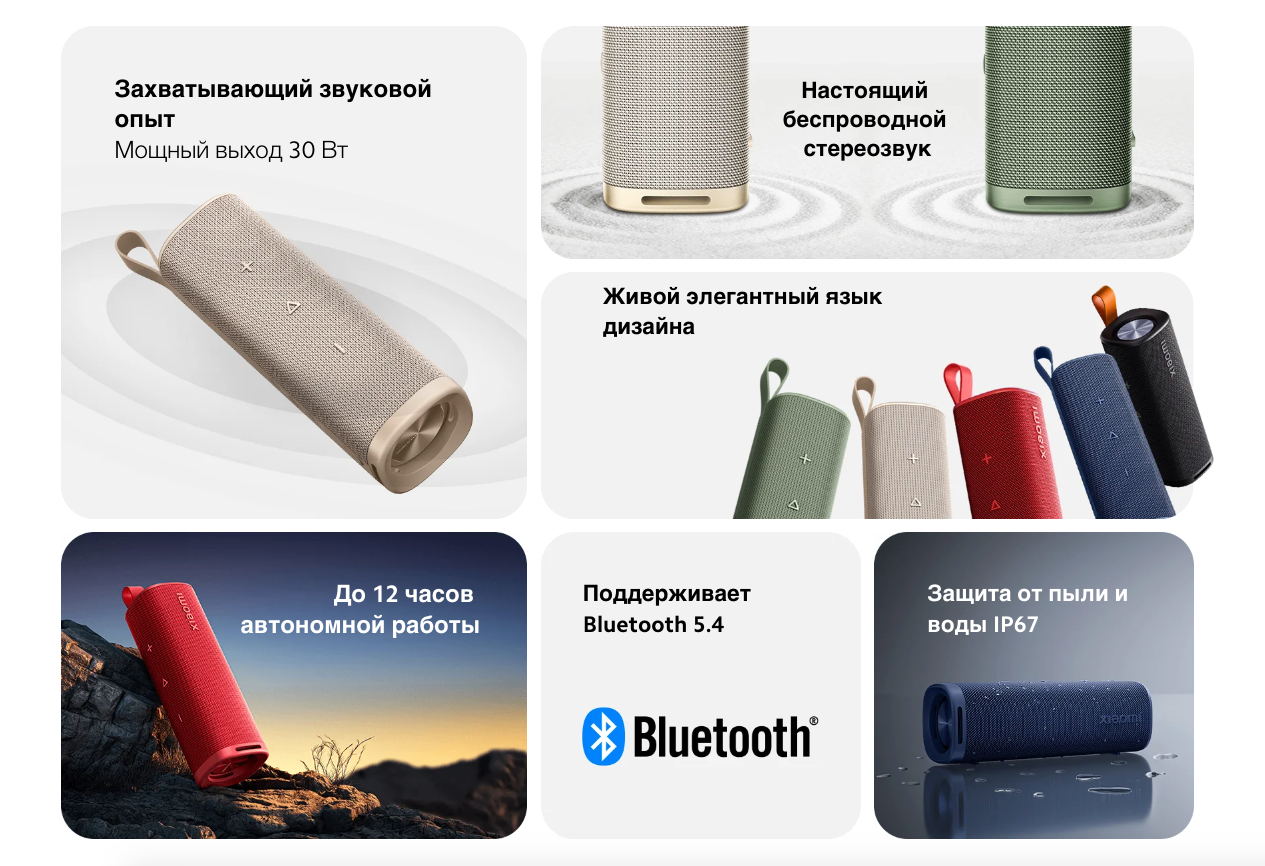 Картинки Колонка портативная Xiaomi Sound Outdoor MDZ-38-DB 30W, версия GLOBAL, красная