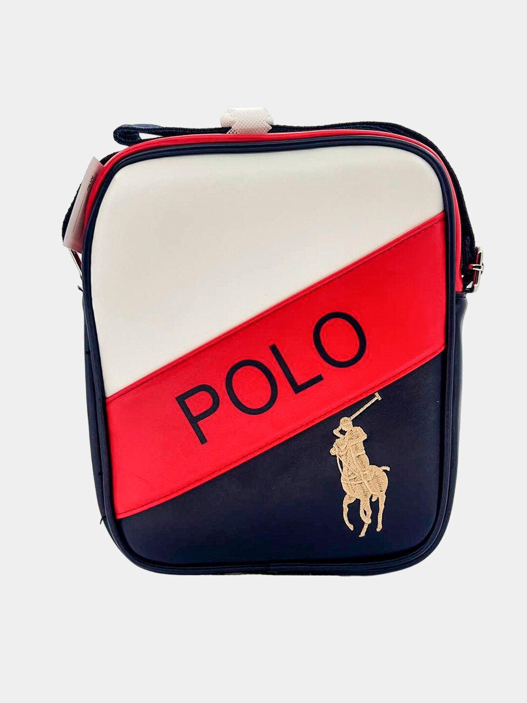 Сумка-рюкзак POLO, 2 шт., фактура стеганая, лаковая, термостежка, синий — фото 1