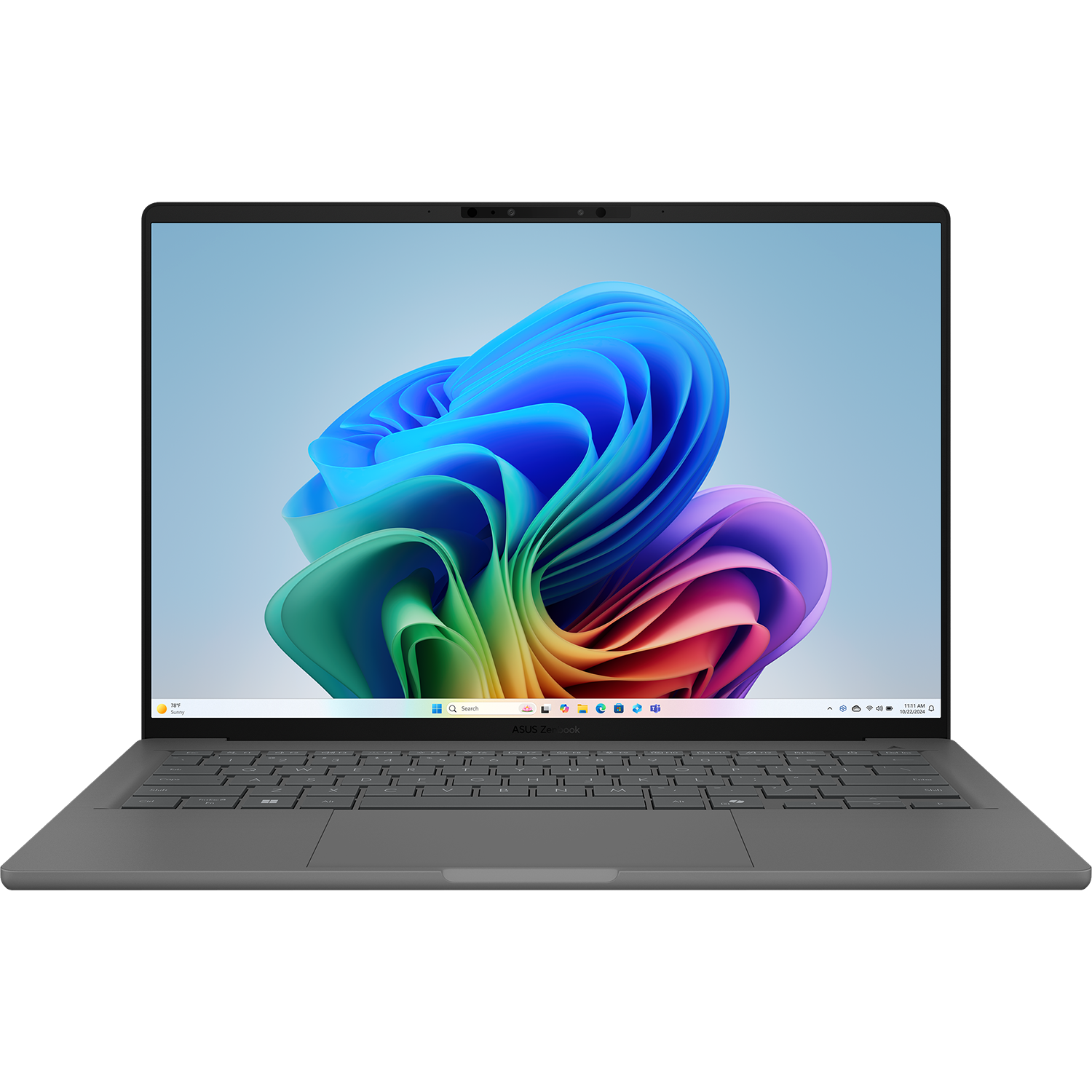 14" Ноутбук ASUS ZenBook A14 UX3407QA-QD267W (90NB1502-M00DN0), 16/512 ГБ, Snapdragon X X1 26 100, Win 11, Iceland Gray