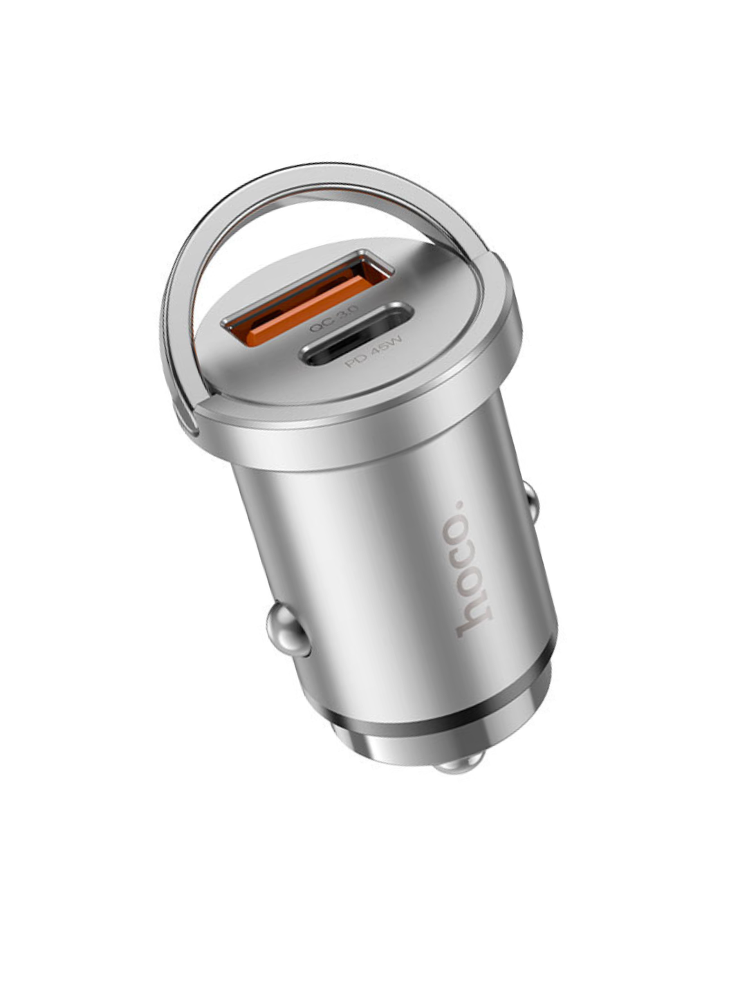 Автомобильное зарядное устройство Hoco NZ10, USB Type-A + Type-C — фото 1