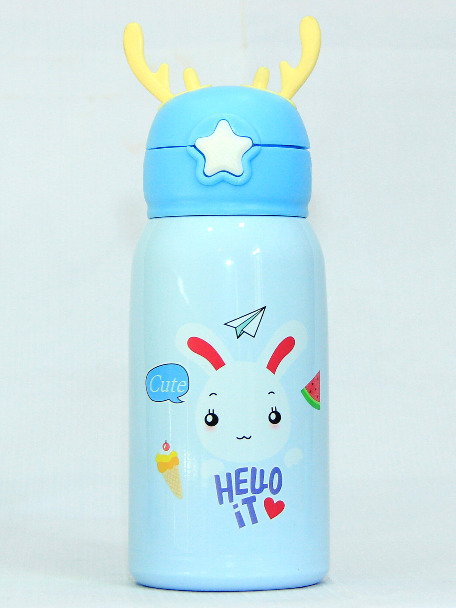 Термос для детей с чехлом и трубочка, дополнительно в комплоте есть чашка — фото 1