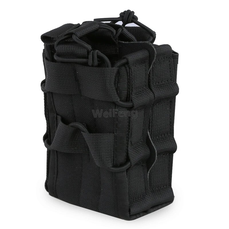 Двойной чехол для магазинов Molle из нейлона Черный, black
