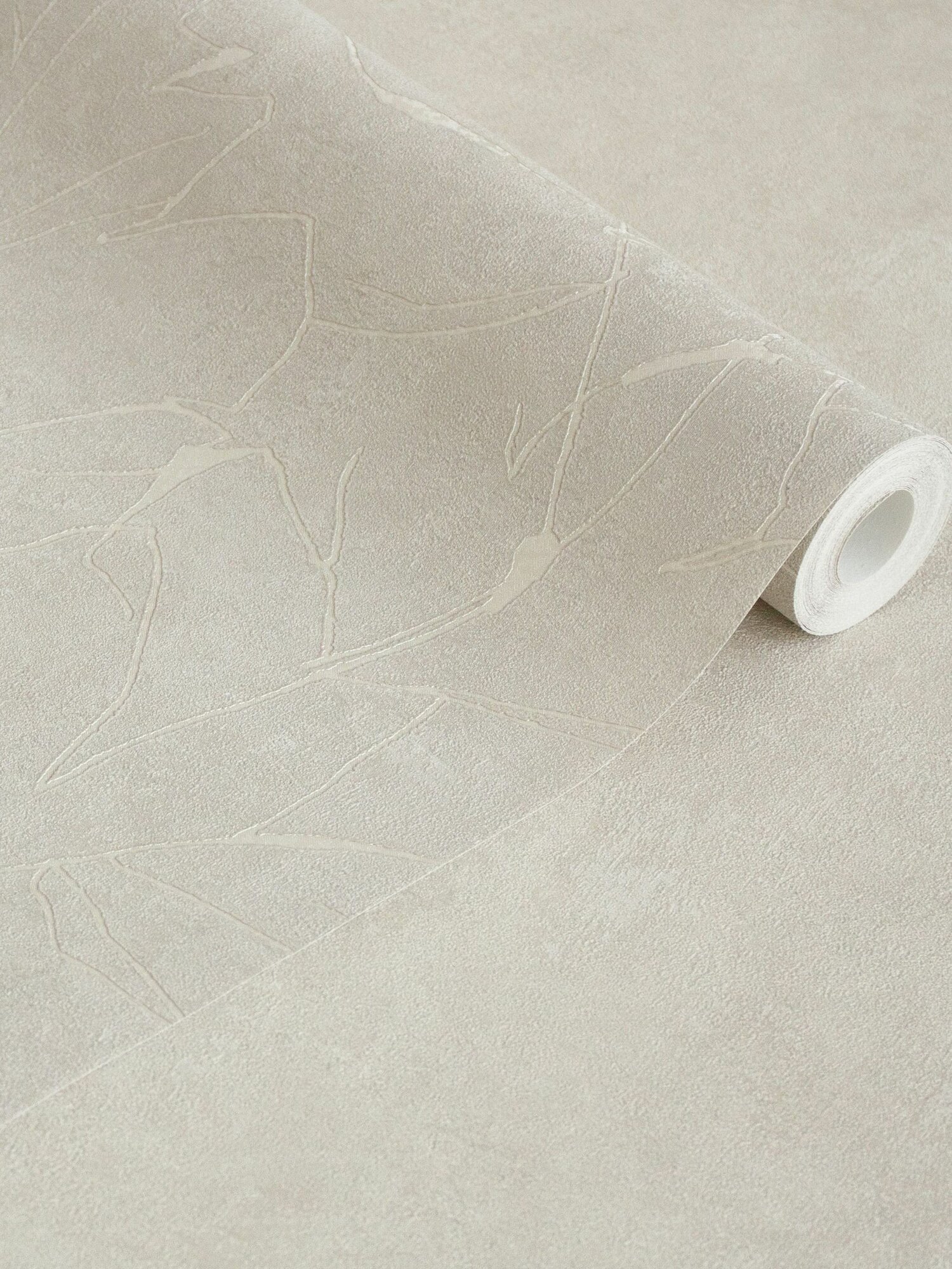 Обои винил горячего тиснения моющиеся на флизелиновой основе Marvig Motiv 1.06м х 10.05м листья цвет серо-бежевый матовый 00099512