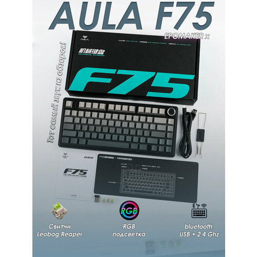 Aula F75 градиент черный