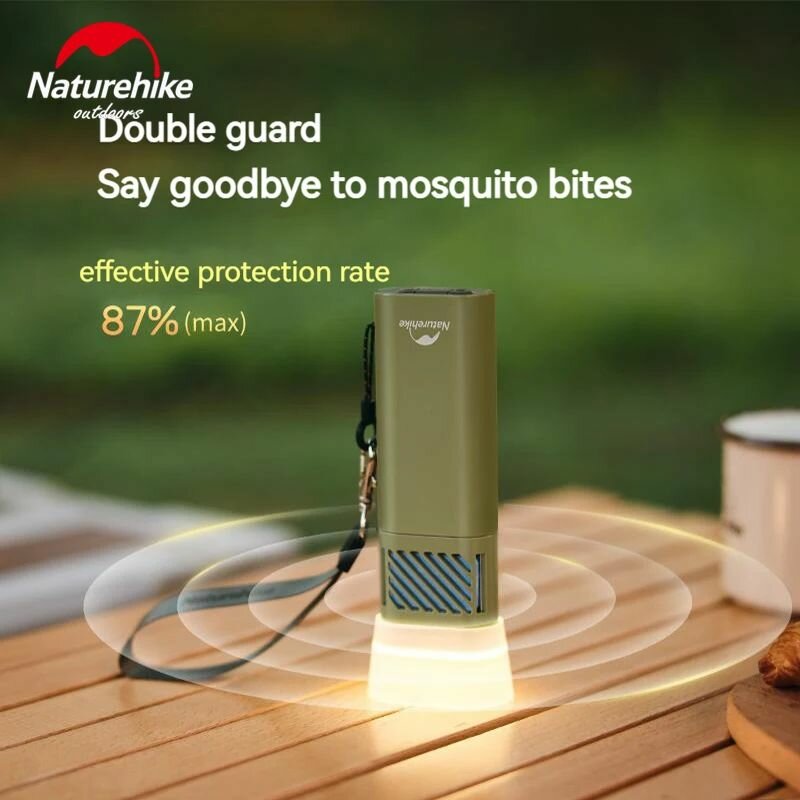 Изображение Naturehike Фонарь + Павербанк 6000 мАч + Антимоскитная лампа / IPX4, 2 режима освещения и репеллента, антимоскитный туристический фонарь аккумулятор