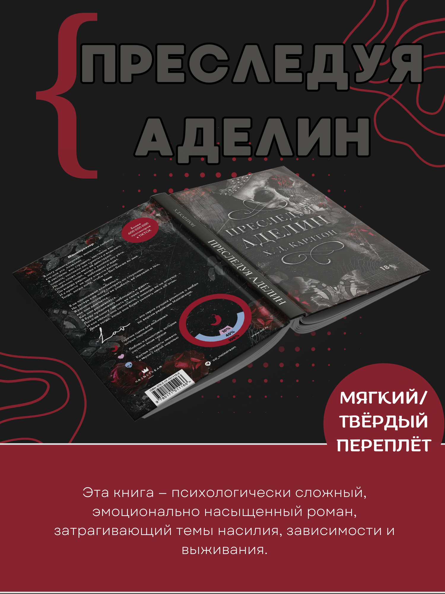 Преследуя Аделин, Х. Д. Карлтон Темная романтика, психологический триллер, хоррор