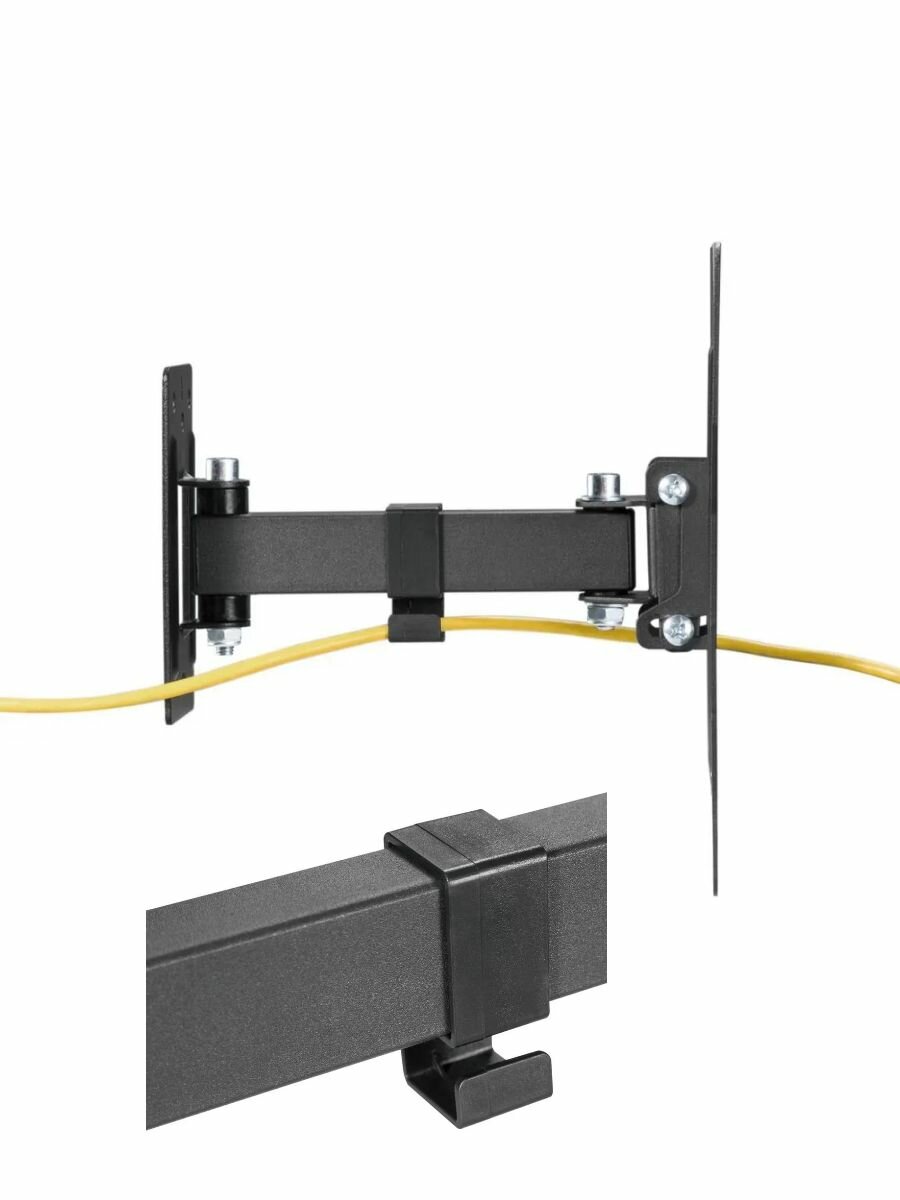 Телевизионный кронштейн Kivi Motion-221, наклон-поворот, чёрный, металл, до 30кг — фото 1