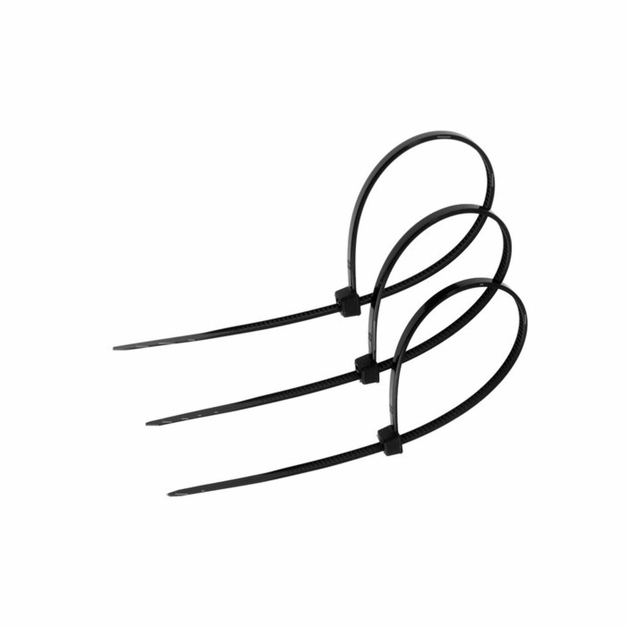 Хомут нейлоновый для стяжки тундра 25х150 мм черный 100 шт