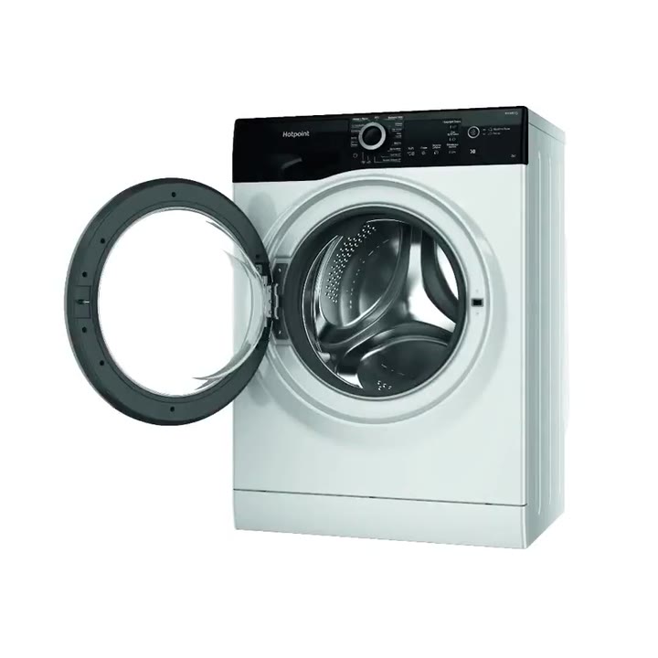 Узкая стиральная машина Hotpoint NSB 7225 ZS V RU, 7 кг, белый/черный — фото 1