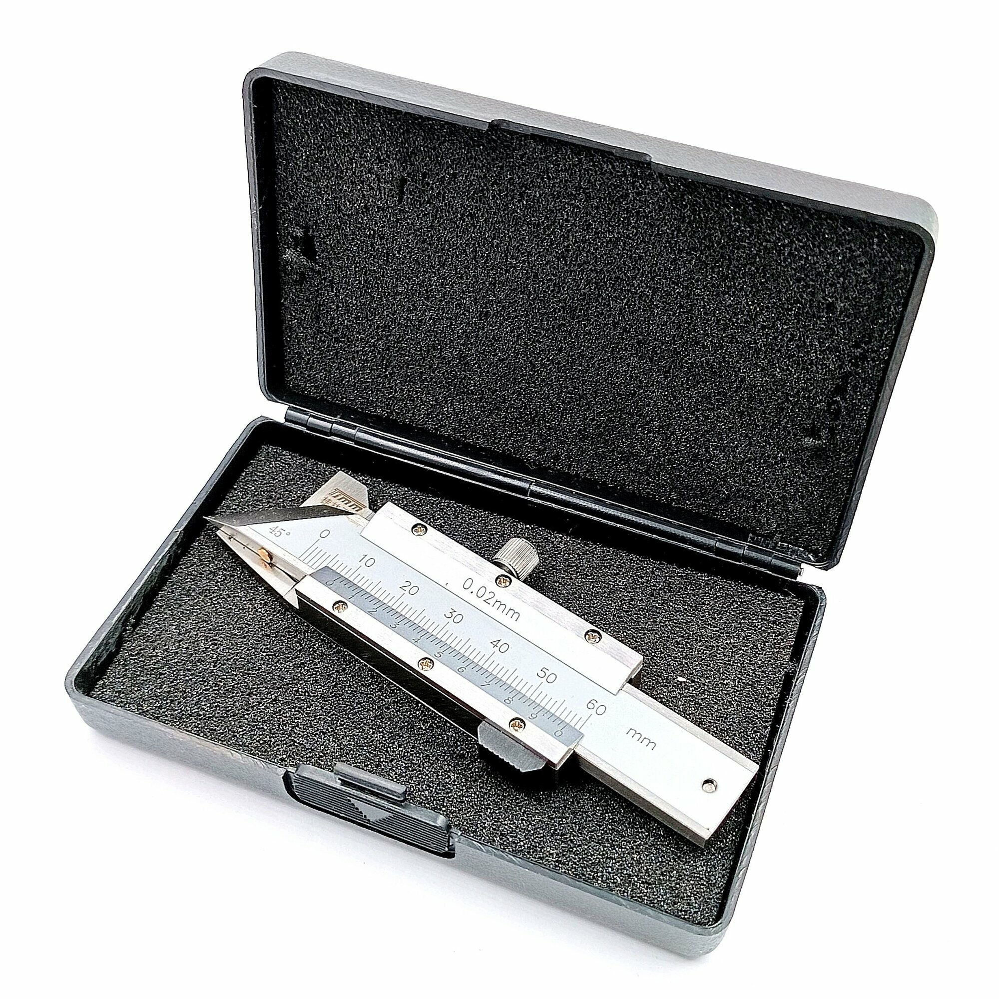 Шаблон для измерения фаски ( Фаскомер ) 0-60 мм (0,02) 45 град.