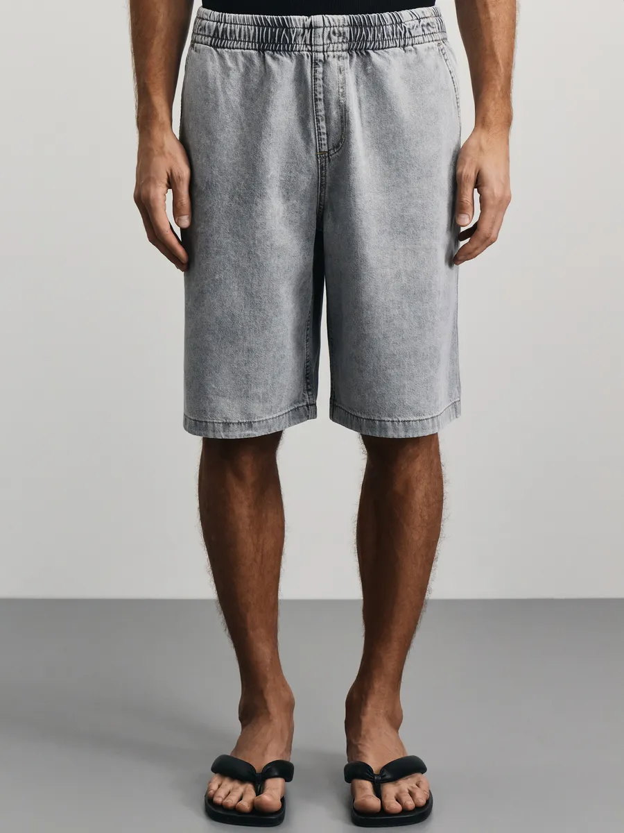 Шорты  1, размер 48, серый меланж — фото 1