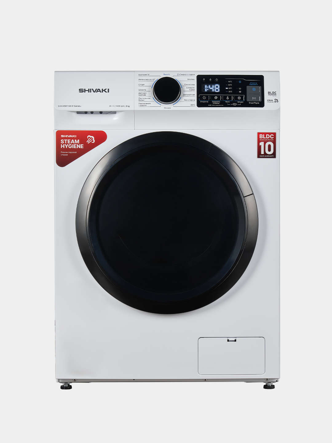 Стиральная машина SHIVAKI SHIV-WM 1108 W Sentaku - (8 kg) инверторный двигатель, A+++