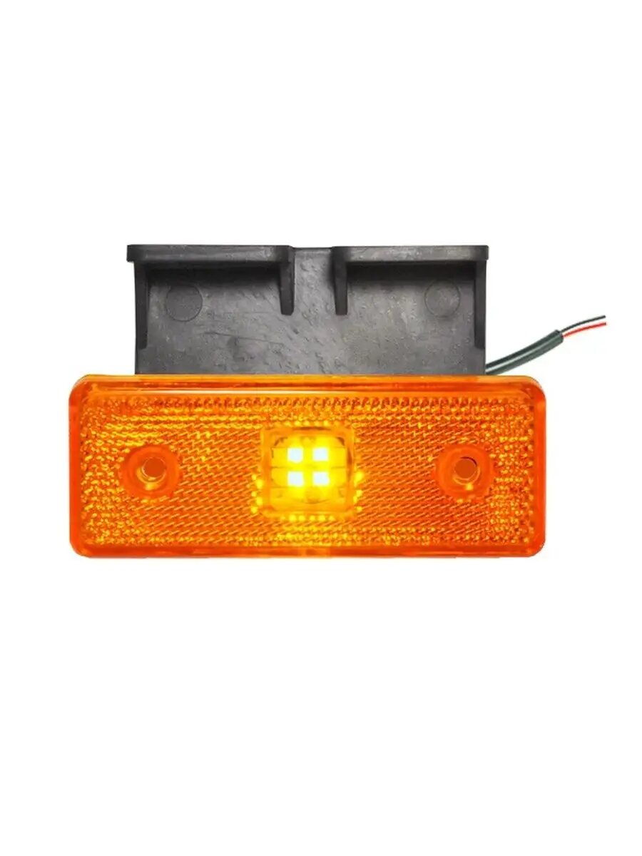 Фонарь габаритный LED 24V с кронштейном (желтый, мод.90-00-1)