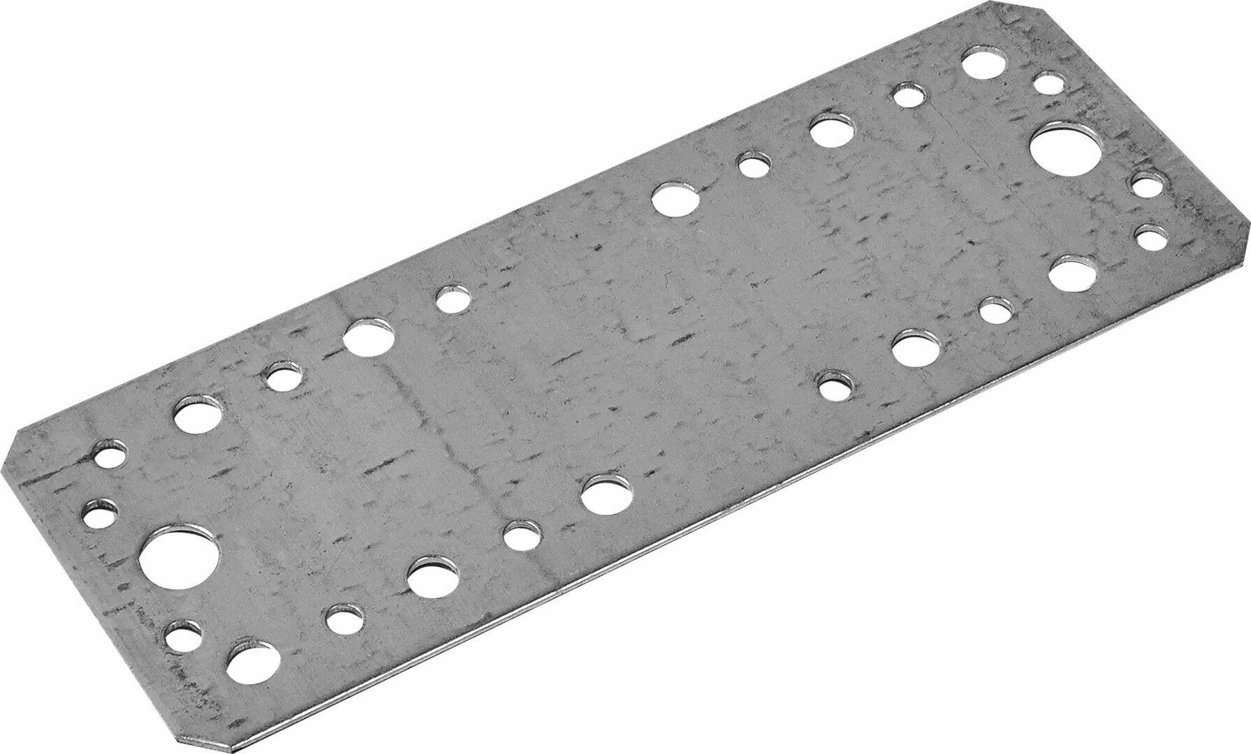 Пластина крепежная КР 180x65x1.8 оцинкованная сталь цвет серебро