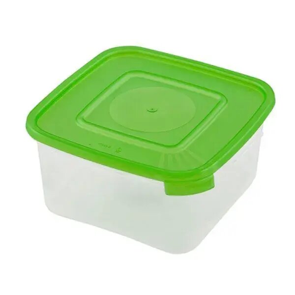 Контейнер пластиковый с герметичной крышкой 046л пищевой пластик цвет крышки в ассортименте
