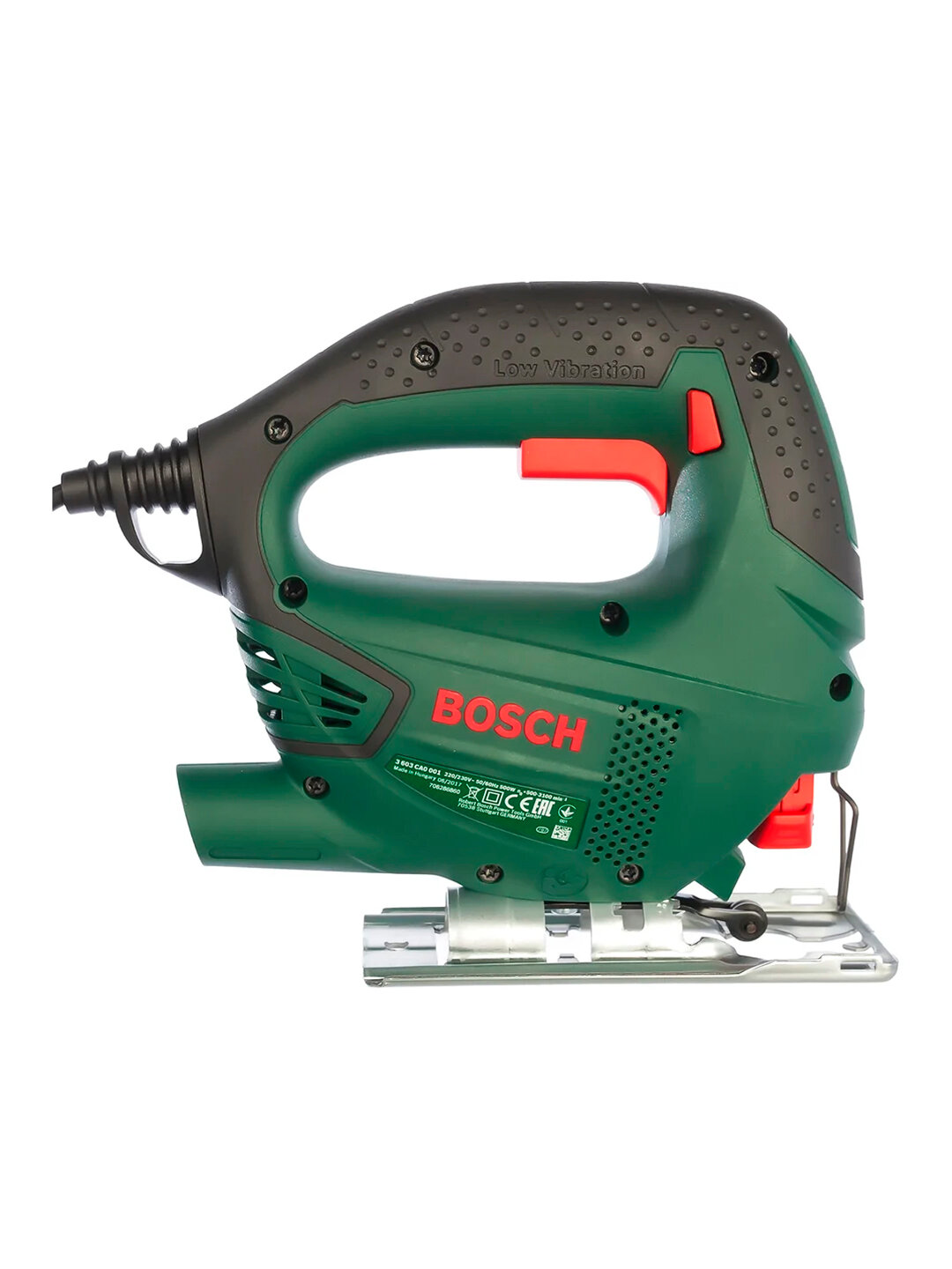 Лобзик Bosch PST 700E, 500Вт, с кейсом, для дерева, стали, пластика, возможность подключения к пылесосу — фото 1