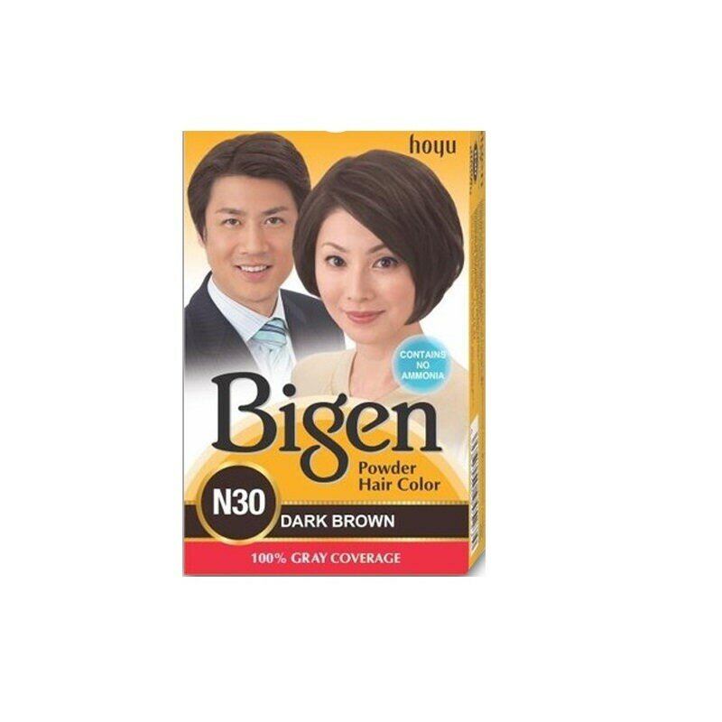 Краски для бровей и ресниц, коричневый, черный, насыщенный цвет Порошковая краска для волос Bigen N30 20 г