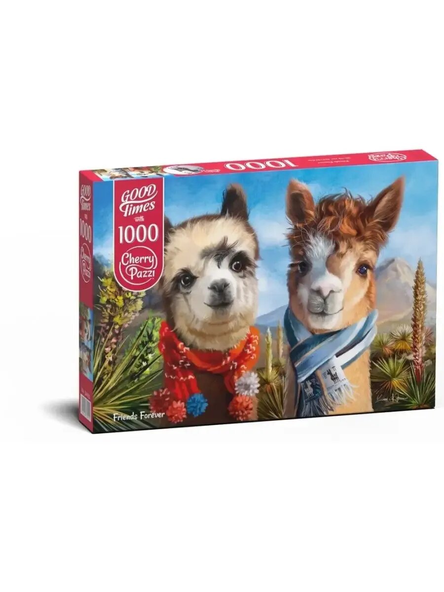 Пазл для взрослых 1000 элементов Друзья - альпаки — фото 1