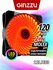 Комплект 4шт. Вентилятор Ginzzu LED 12LR33 (красный) для корпуса ...