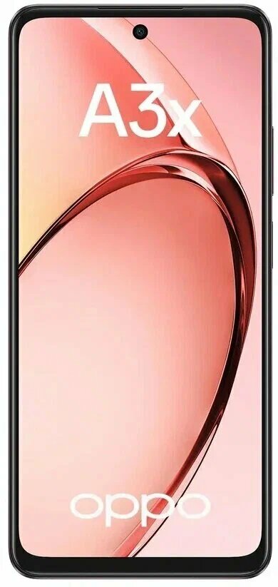 Смартфон OPPO A3X 4/64 ГБ, Nebula Red (багровый), быстрая зарядка, 1 год гарантии — фото 1