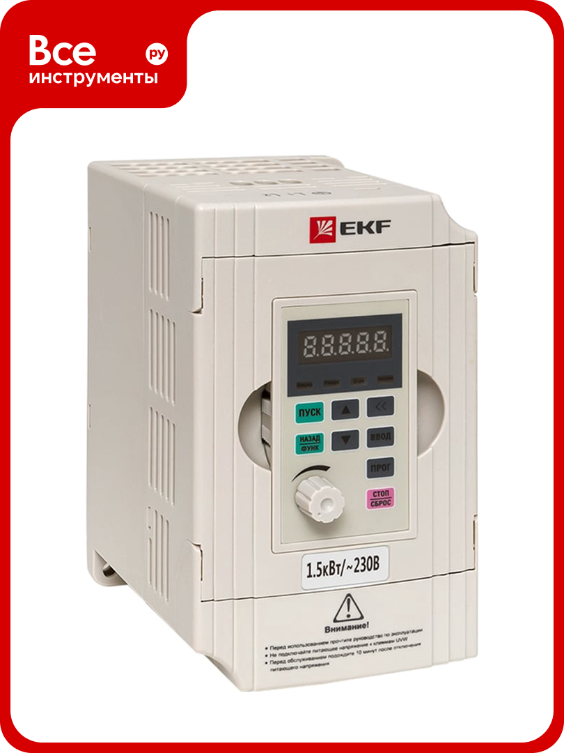 Преобразователь частоты EKF 1,5/2,2кВт 1х230В VECTOR-100 PROxima VT100-1R5-1B