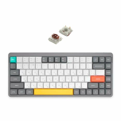 фото Игровая клавиатура nuphy air75 v2 rgb brown switch (серый)
