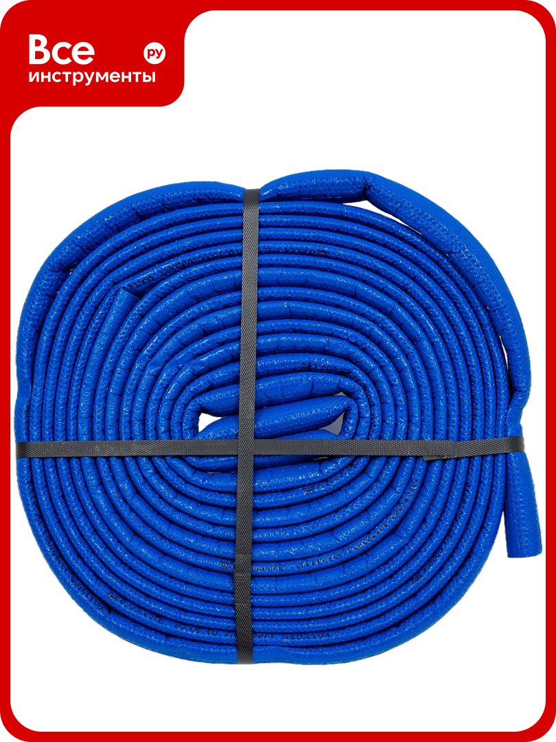 Теплоизоляция для труб K-FLEX PE COMPACT в синей оболочке 18/6 бухта 10м R060182103PECB