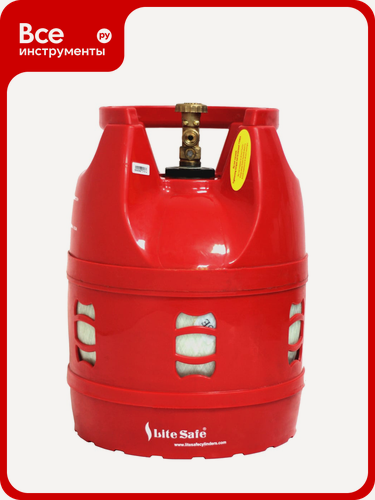 Изображение товара Полимерно‑композитный баллон LITESAFE для сжиженного пропанового газа, с воротником, предохранительным клапаном, бытовой