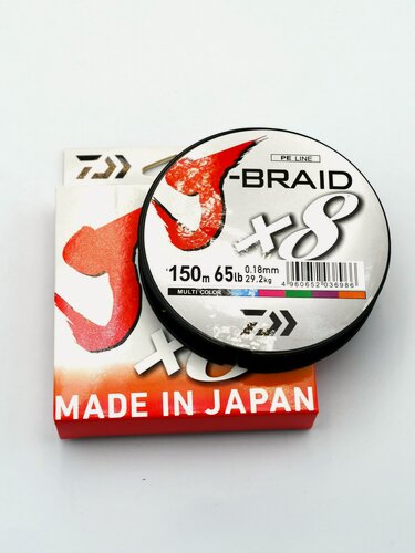 Изображение товара Шнур плетеный Daiwa J-Braid x-8 0.18мм мультиколор