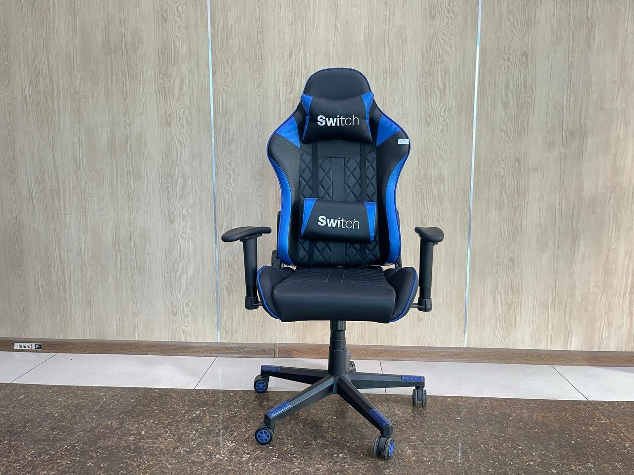 Игровое, комфортный компютерное кресло для геймеров 5934 Black Blue