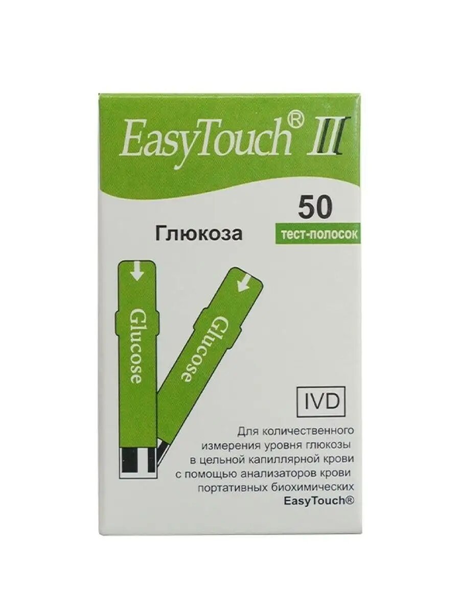 Изображение Тест-полоски на глюкозу ИзиТач №50, 2 уп.