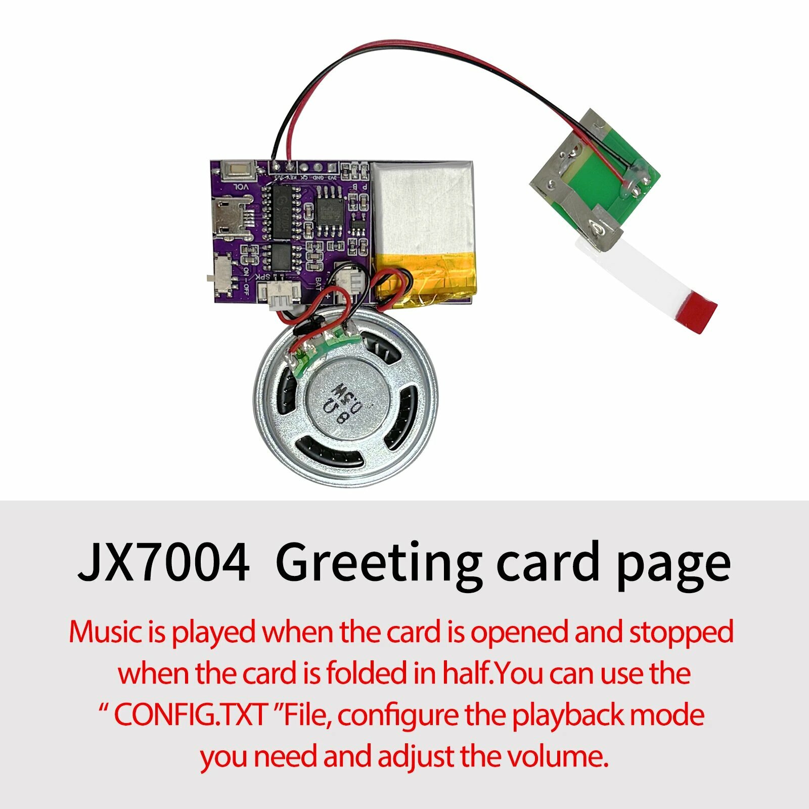 MP3-чипы для открыток 4/16 МБ JX7004-GC-4M-1PC