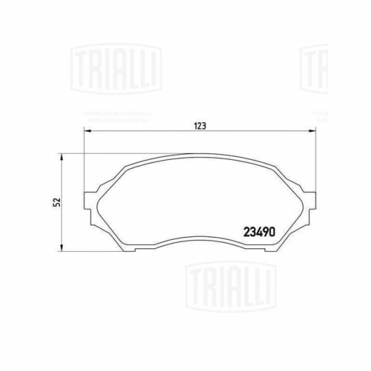 Колодки Торм. Диск. Перед. Mazda 323 (98-) (Pf 4257)(Trialli Pf4257)