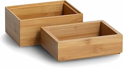 Набор контейнеров для хранения Zeller - 2 предмета бамбук примерно 145 x 11 x 10 см 13318