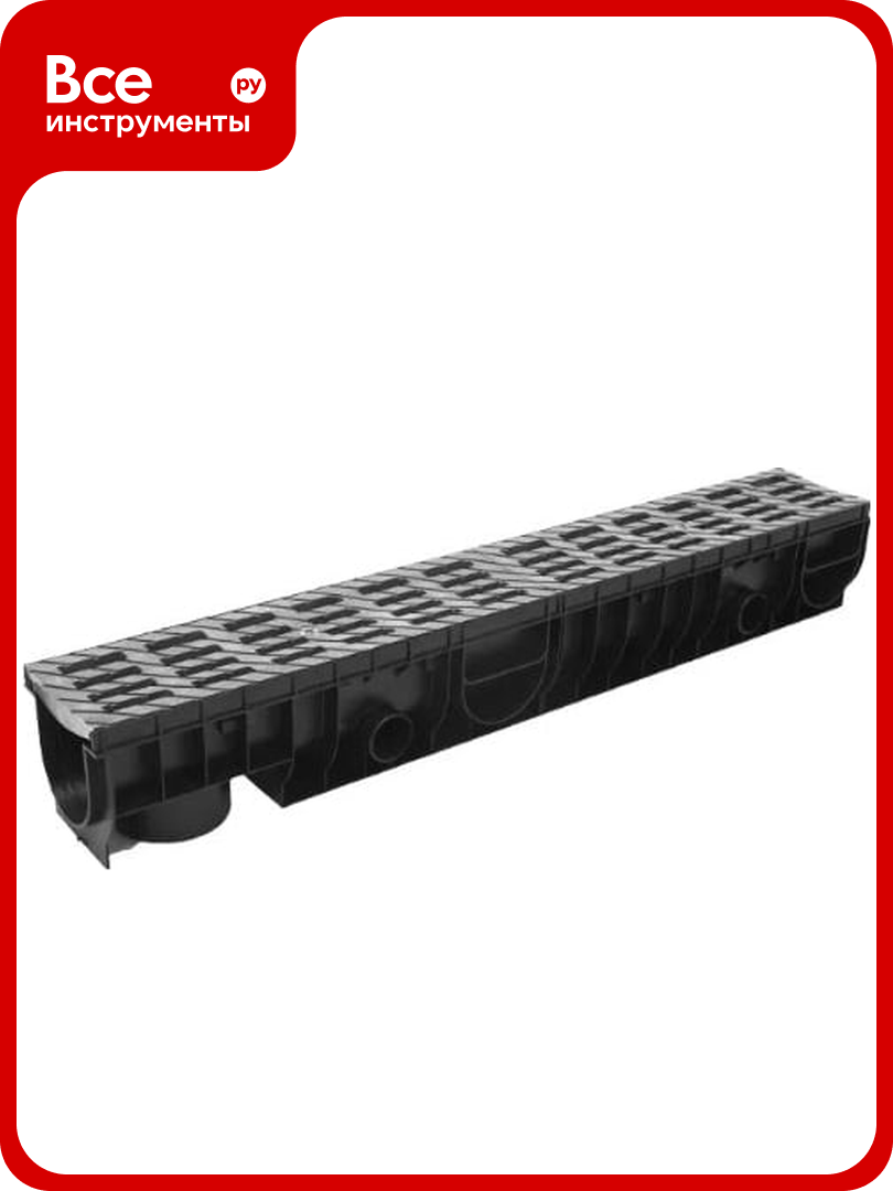 Лоток Ecoteck MEDIUM 100.125 h145 с решеткой пластиковой кл. В125 46631