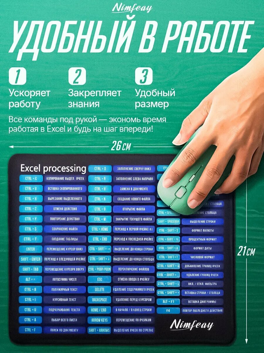 Игровой коврик для мышки маленький с рисунком — фото 1