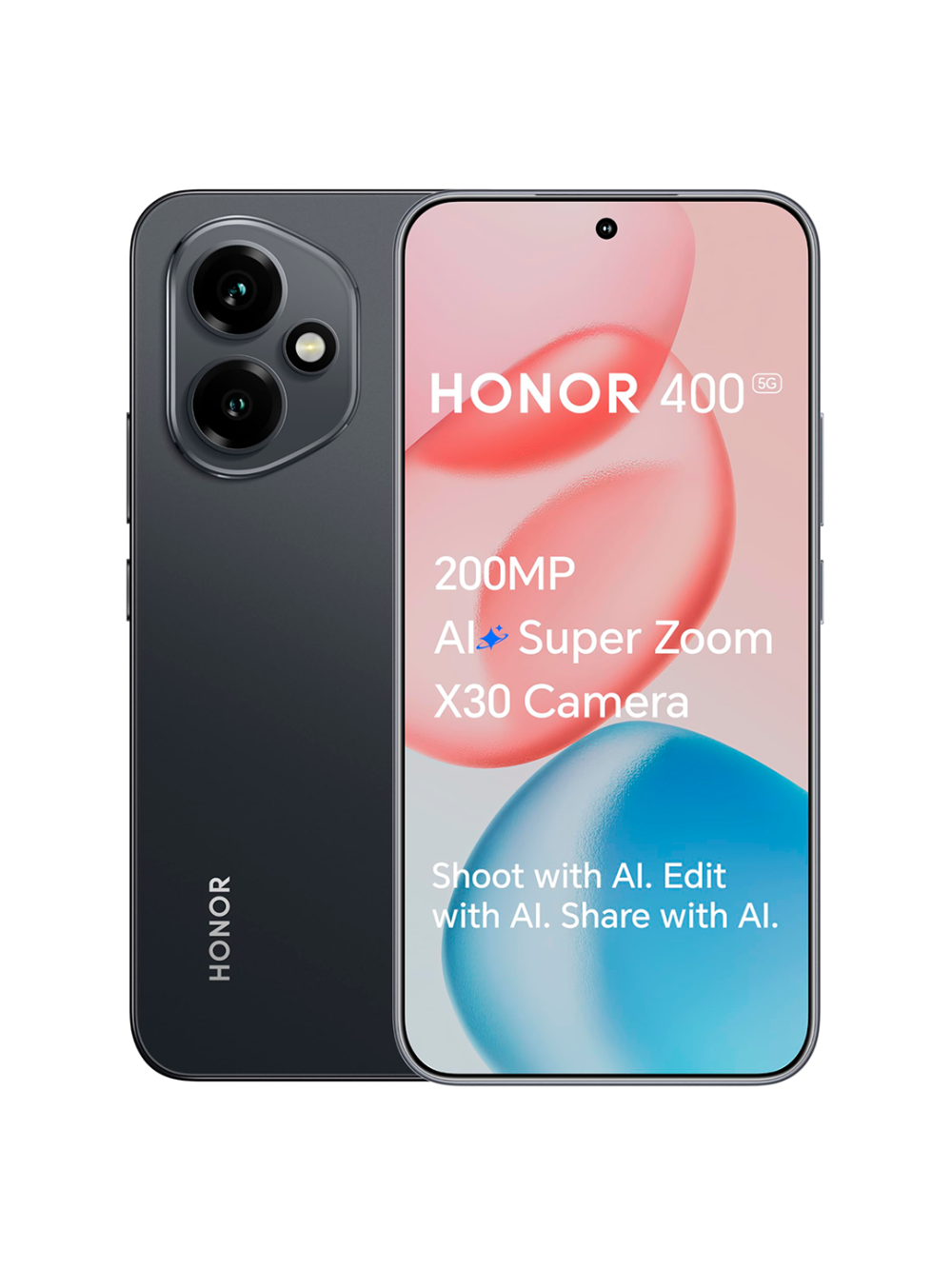 Смартфон Honor 400 8GB/256GB, 50MP , , 200MP, OLED Black + Powerbank в подарок