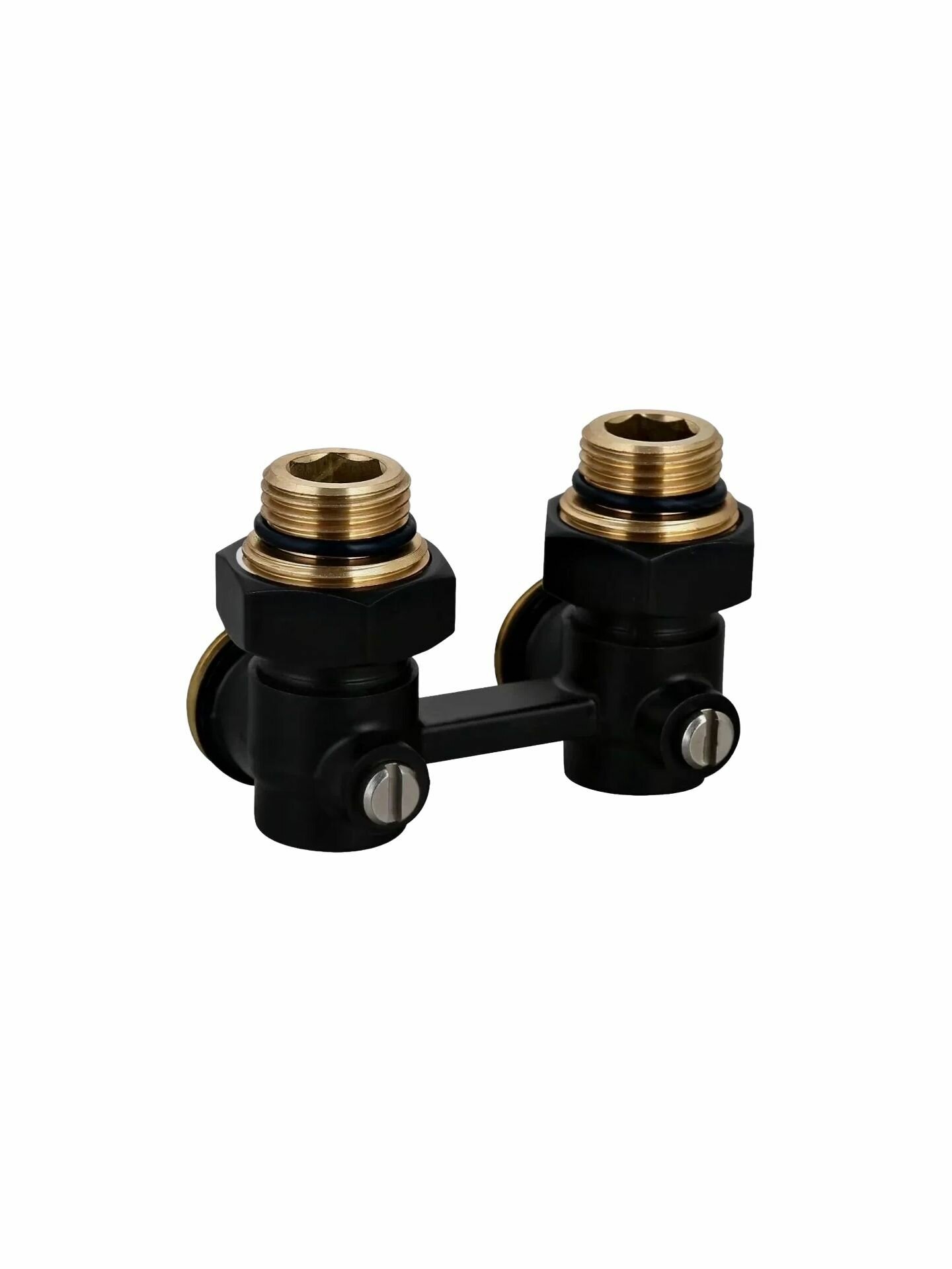 Узел нижнего подключения радиатора угловой 1/2" x 3/4" черный ME221CB TIM