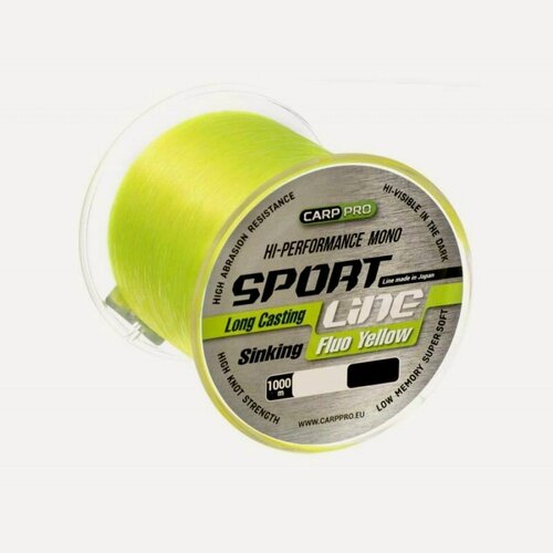 Изображение товара CARP PRO Леска Sport Line Fluo Yellow 1000м 0.185мм
