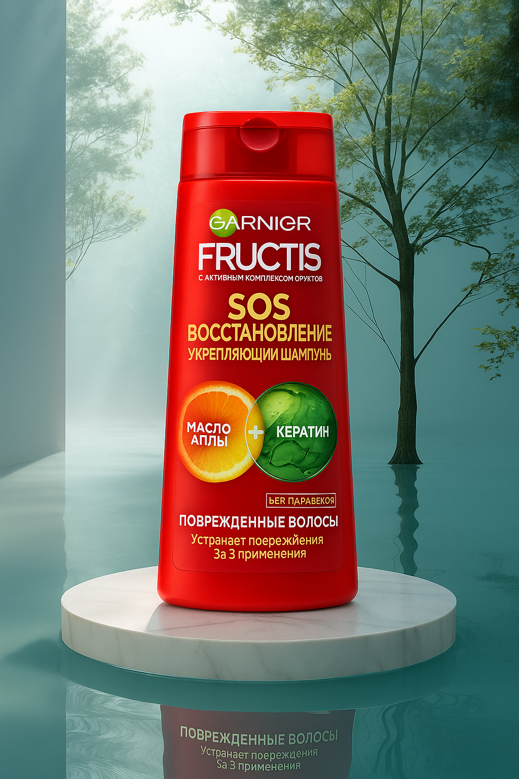 Шампунь Garnier Fructis для волос, SOS Recovery, для поврежденных волос 200 мл