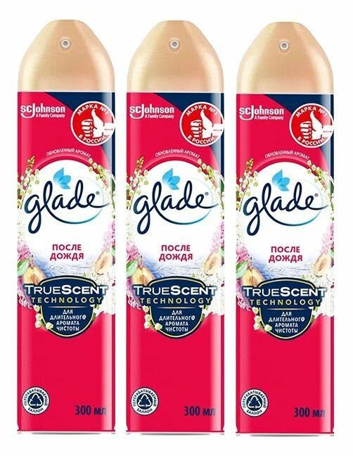 Освежитель для воздуха Glade После дождя (3уп по 300мл)