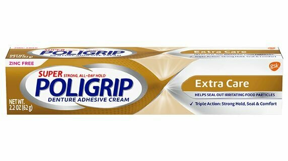 Крем для фиксации зубных протезов Poligrip Super Extra Care, 62 г