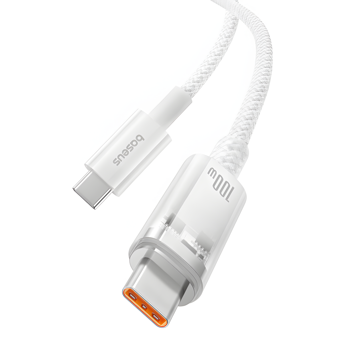 USB кабель BASEUS P10378100G21-00 100W Titanium Alloy, USB-C на USB-C, быстрая зарядка, 1м — фото 1