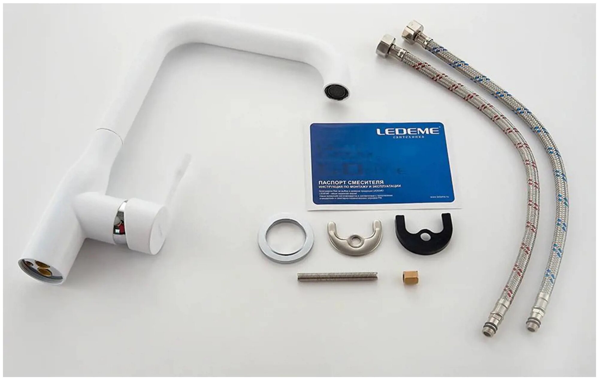 Смеситель Ledeme L4698W для кухни — фото 1