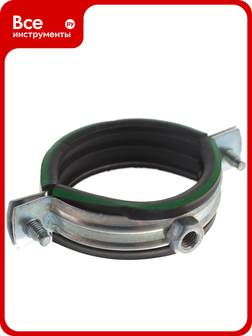 Хомут с резиновым уплотнителем и гайкой Tech-Krep (2) 59-63 мм (20 шт) - пакет /Zitar 137020