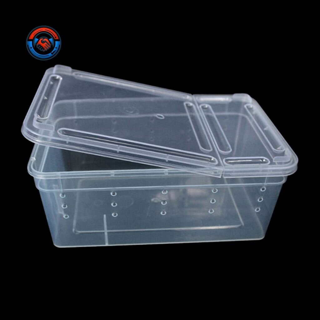 Прозрачный пластиковый террариум для рептилий и амфибий удобная коробка для транспортировки разведения и кормления легко моется двойная крышка компактный карантинный контейнер