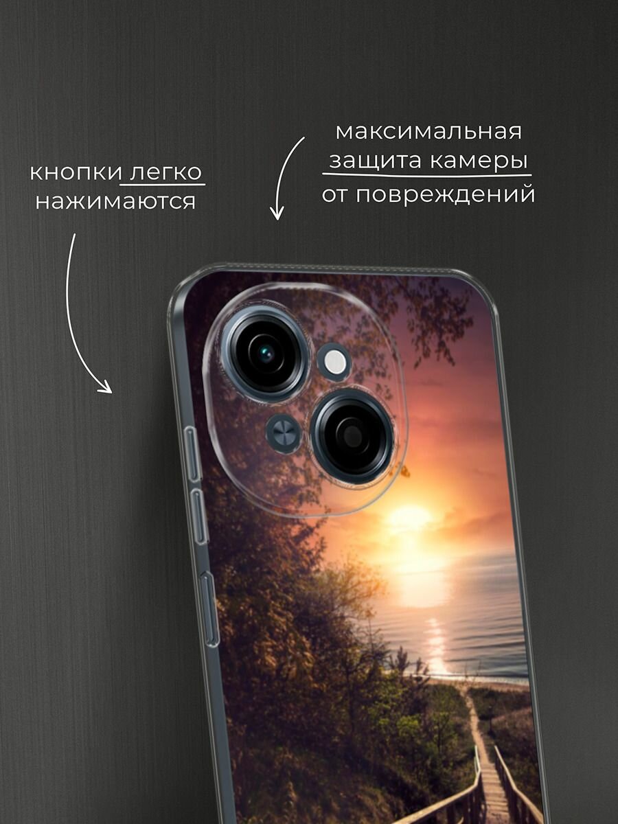 Чехол на Tecno Spark Go 1/Pop 9 / Текно Спарк Go 1/Поп 9 с принтом "Мост у воды" — фото 1
